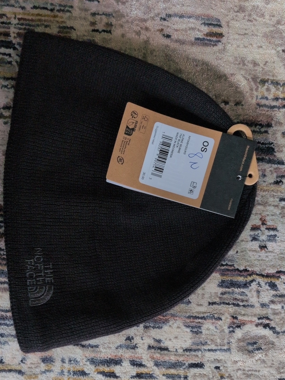 The North Face Alpine Beanie TNF Black NWT One Size Fleece Lined